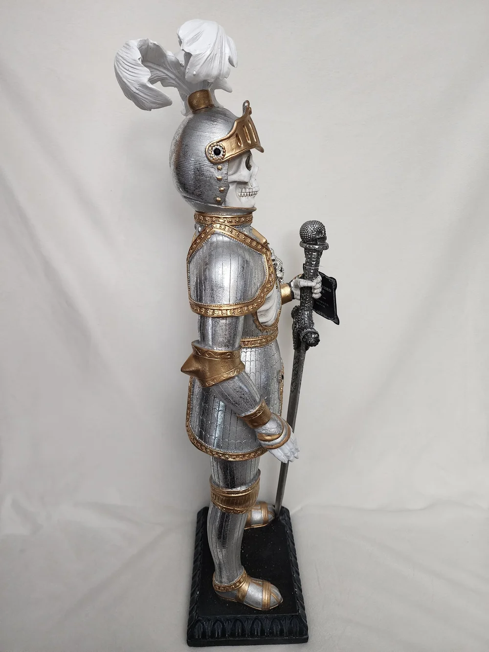 Gold and Silver Skeletal Knight Figurine - Decorative Home Party Accent 29